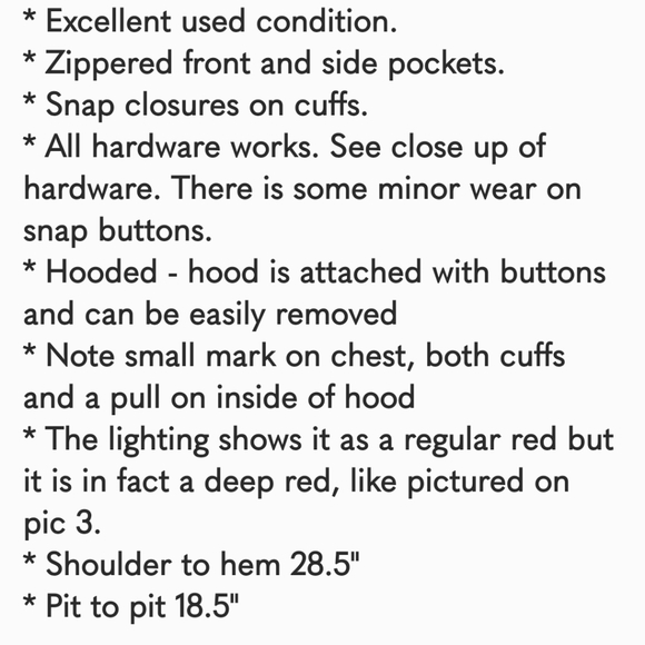 ⛔️SOLD⛔️ Michael Kors Blood Red Winter Wool Blend Jacket - Picture 6 of 6